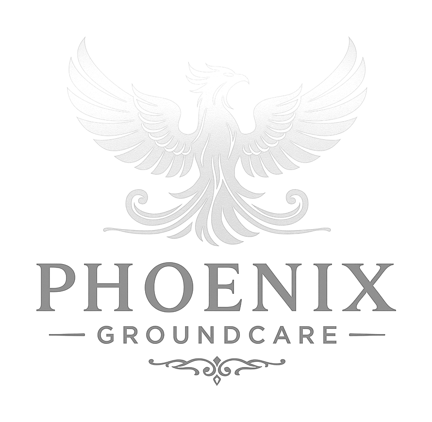phoenix groundcare yorkshire logo upscaled transparent light greyscale